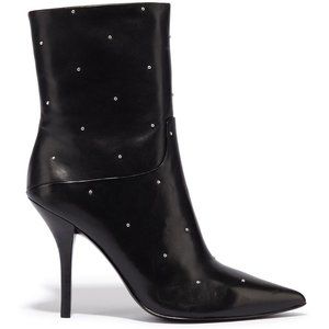 AllSaints Black Leather Studded Boots